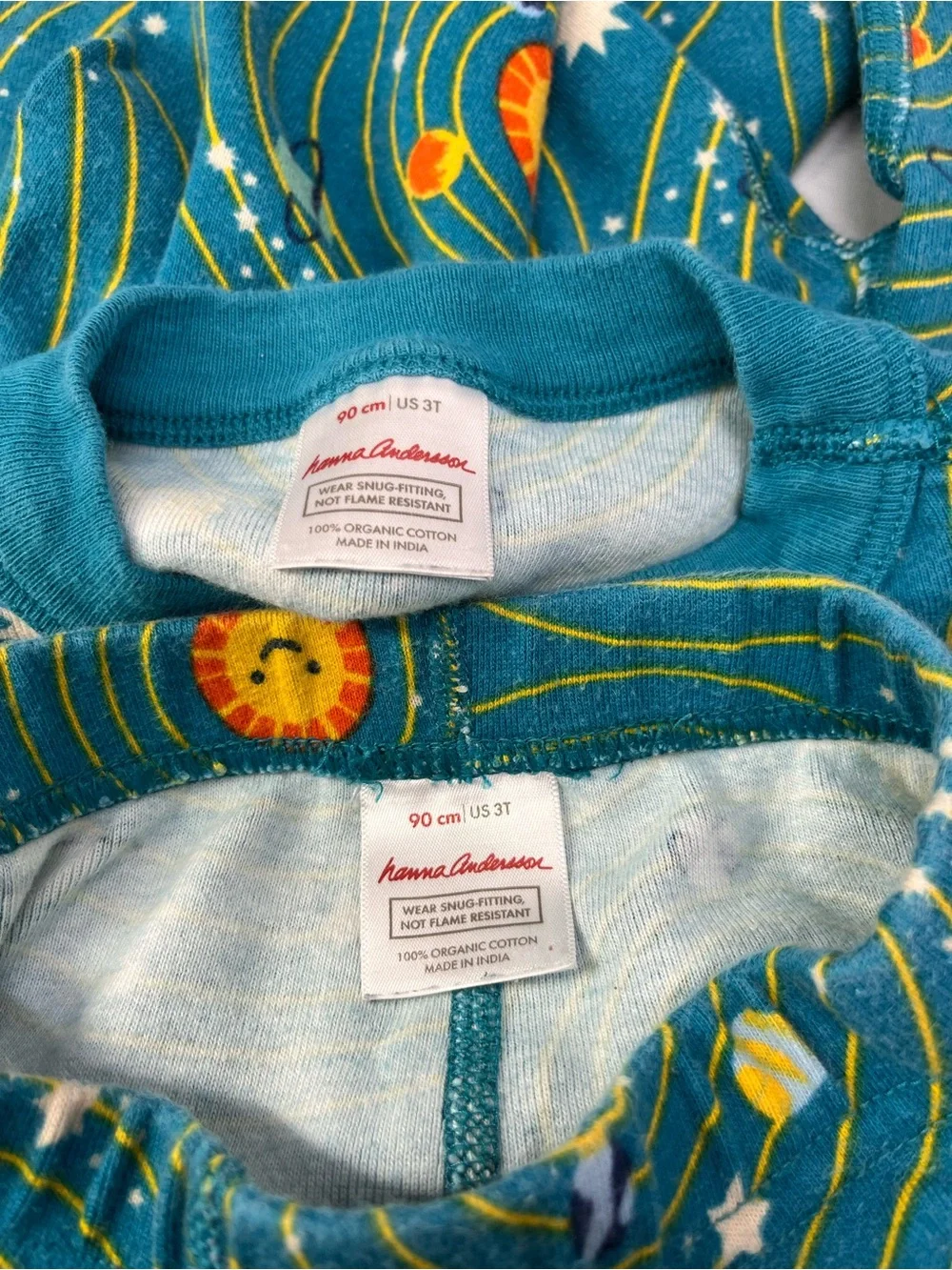 Hanna Andersson Teal Solar System Pajamas
